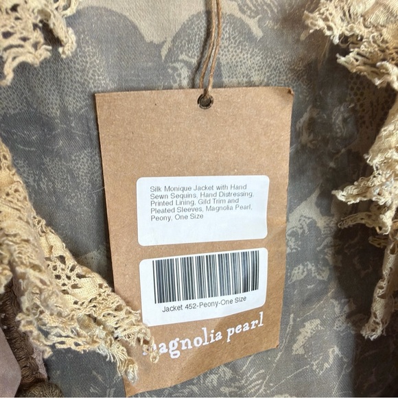 Free People Magnolia Pearl Sequin Star Monique Embellished Lace Trims Jacket OS - Picture 4 of 9